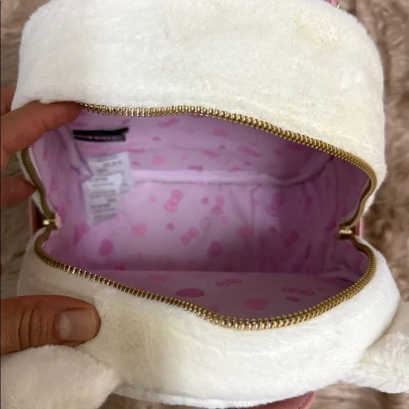 Hello Kitty Universe Rhinestone Fuzzy Plush Mini Backpack Loungefly Sanrio - Picture 5 of 5